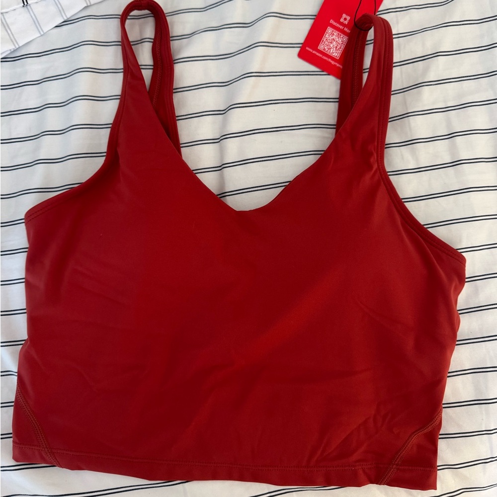 NWT The Gym People workout bra tank. Red/orange color